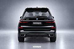 BMW X7 Base xDrive40i 50i M50i M60i ALPINA XB7 (Fits Both Pre-LCI & LCI) G07 2019-ON with Aftermarket Parts - Rear Roof Spoiler Dry Pre-preg Carbon Fiber from SOOQOO USA