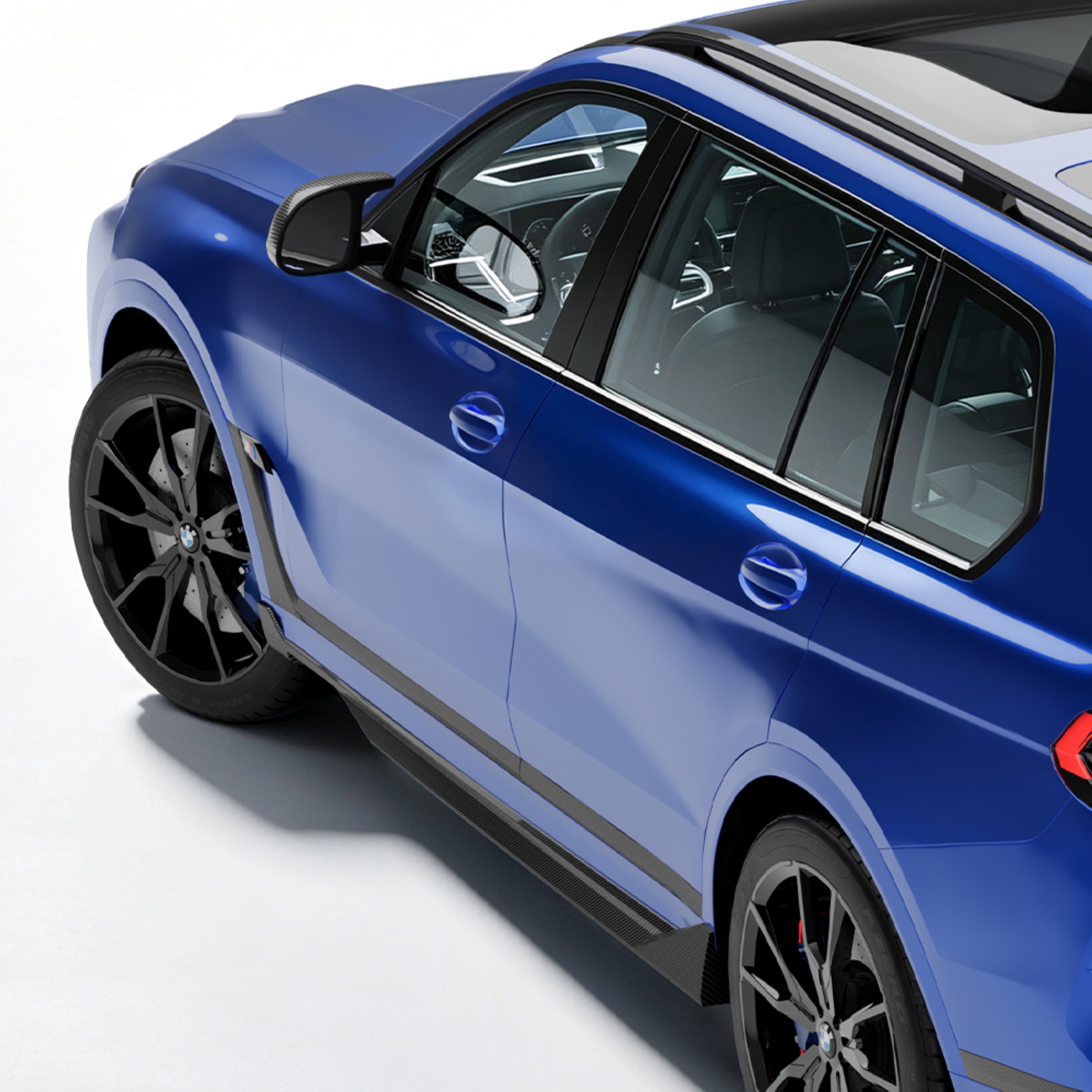 BMW X7 xDrive40i M60i ALPINA XB7 LCI G07 2023-ON with Aftermarket Parts - Side Skirts Dry Pre-preg Carbon Fiber from SOOQOO USA