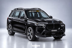 BMW X7 xDrive40i (With M-Package Bumper) M60i LCI G07 2023-ON with Aftermarket Parts - Front Lip Dry Pre-preg Carbon Fiber from SOOQOO USA