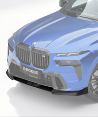 BMW X7 xDrive40i (With M-Package Bumper) M60i LCI G07 2023-ON with Aftermarket Parts - Front Lip Dry Pre-preg Carbon Fiber from SOOQOO USA