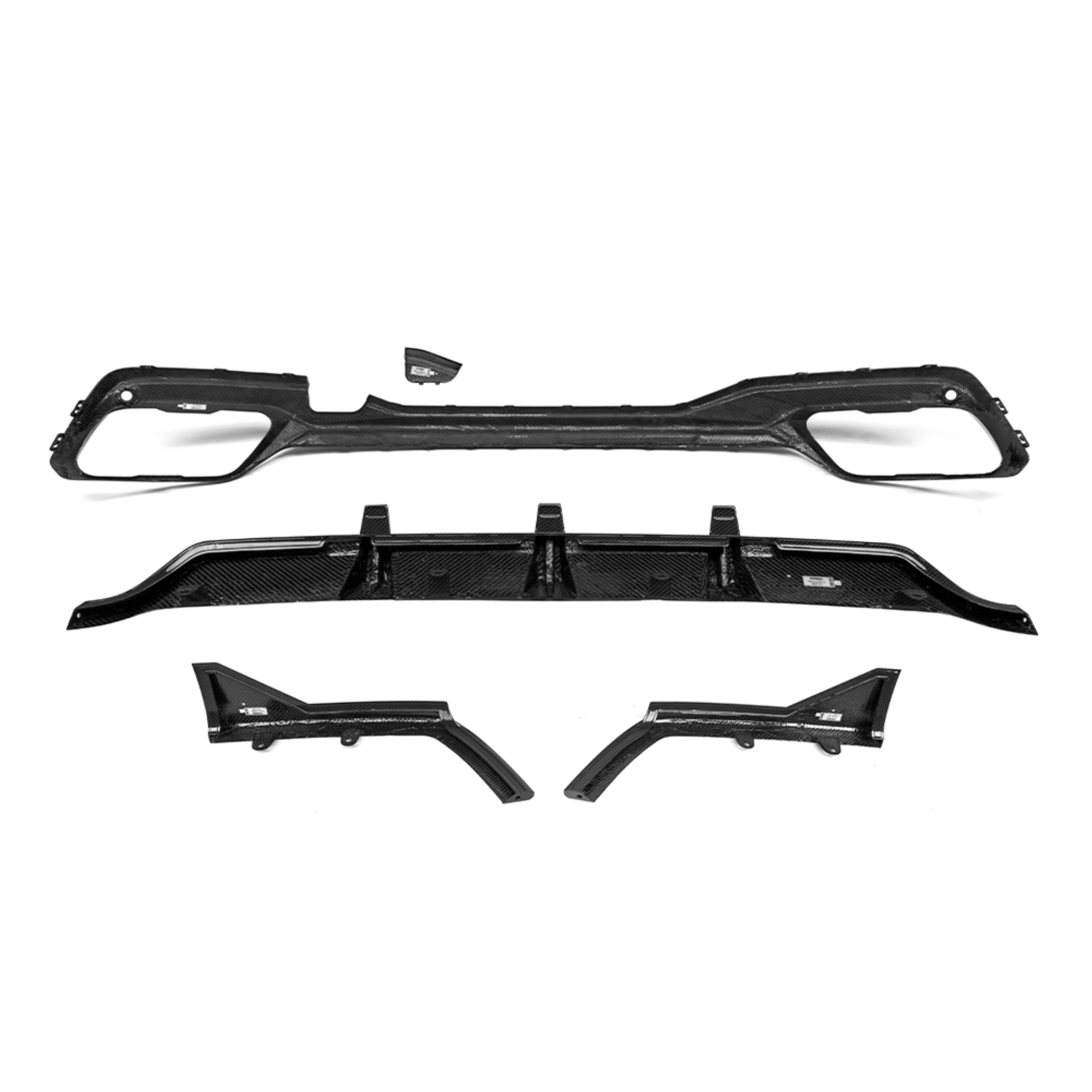 BMW X7 xDrive40i (With M-Package Bumper) xDrive50i M50i M60i G07 2019-ON with Aftermarket Parts - Rear Diffuser Dry Pre-preg Carbon Fiber from SOOQOO USA