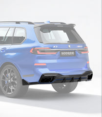 BMW X7 xDrive40i (With M-Package Bumper) xDrive50i M50i M60i G07 2019-ON with Aftermarket Parts - Rear Diffuser Dry Pre-preg Carbon Fiber from SOOQOO USA