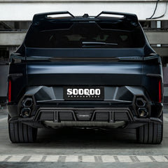 BMW XM G09 2023-ON with Aftermarket Parts - Exhaust Tips Surround Bezels Trims Overlay Dry Pre-preg Carbon Fiber from SOOQOO USA