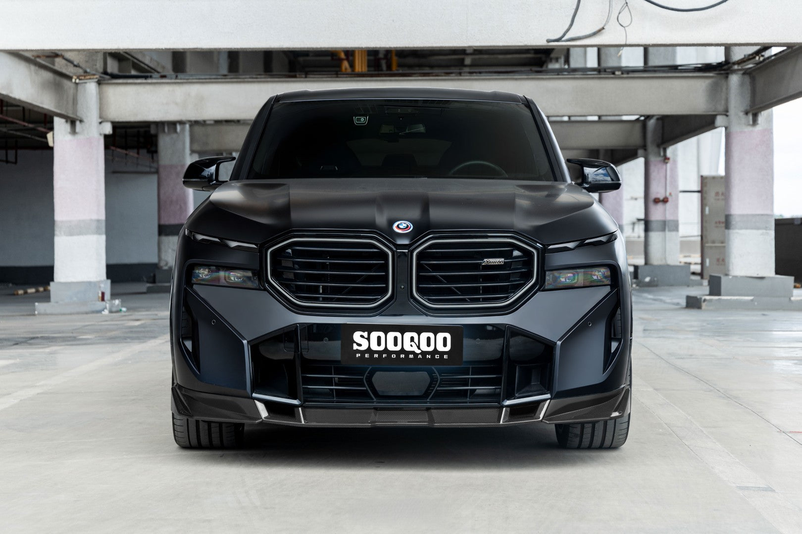 BMW XM G09 2023-ON with Aftermarket Parts - Front Lip Dry Pre-preg Carbon Fiber from SOOQOO USA