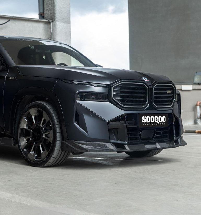 BMW XM G09 2023-ON with Aftermarket Parts - Front Lip Dry Pre-preg Carbon Fiber from SOOQOO USA
