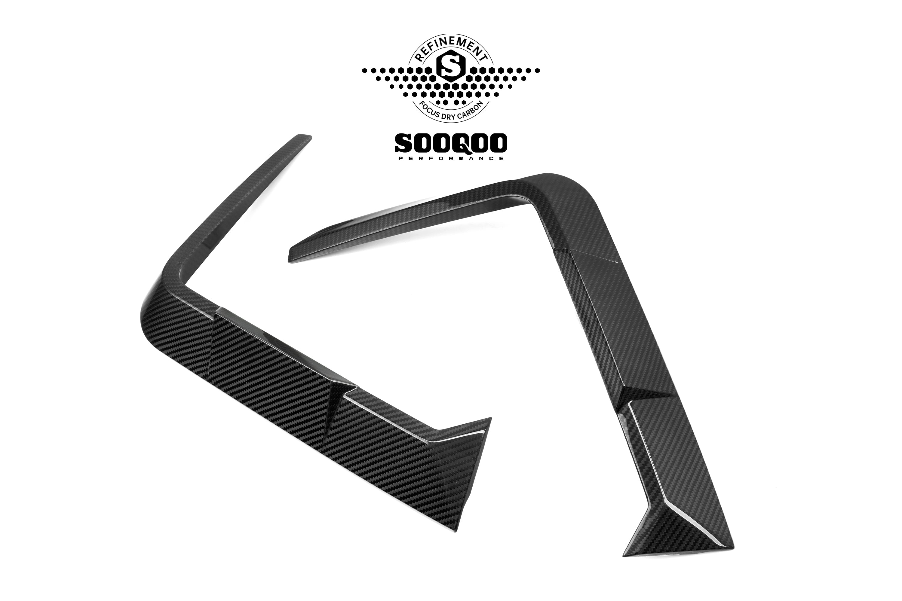 BMW XM G09 2023-ON with Aftermarket Parts - Rear Canards Dry Pre-preg Carbon Fiber from SOOQOO USA