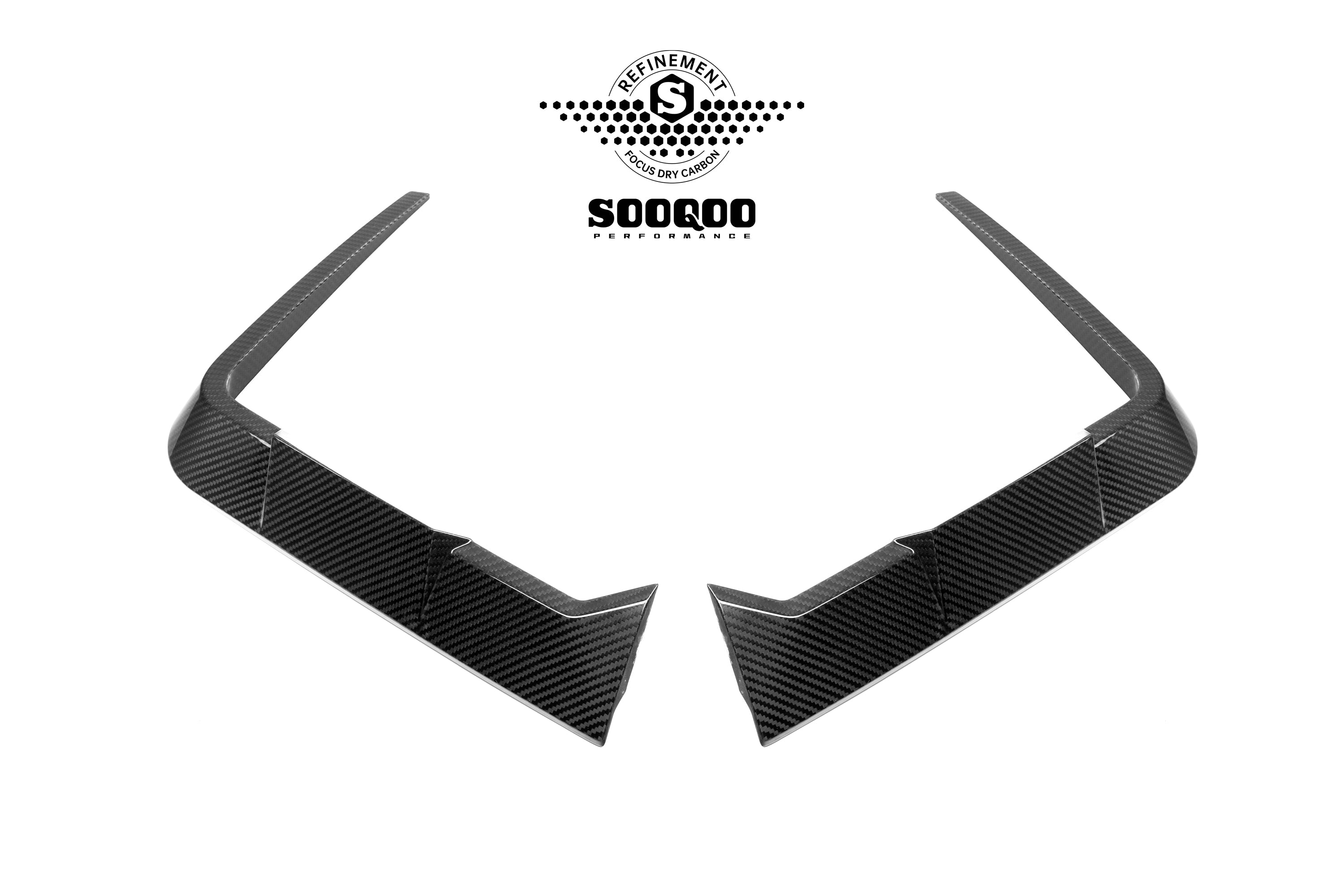 BMW XM G09 2023-ON with Aftermarket Parts - Rear Canards Dry Pre-preg Carbon Fiber from SOOQOO USA