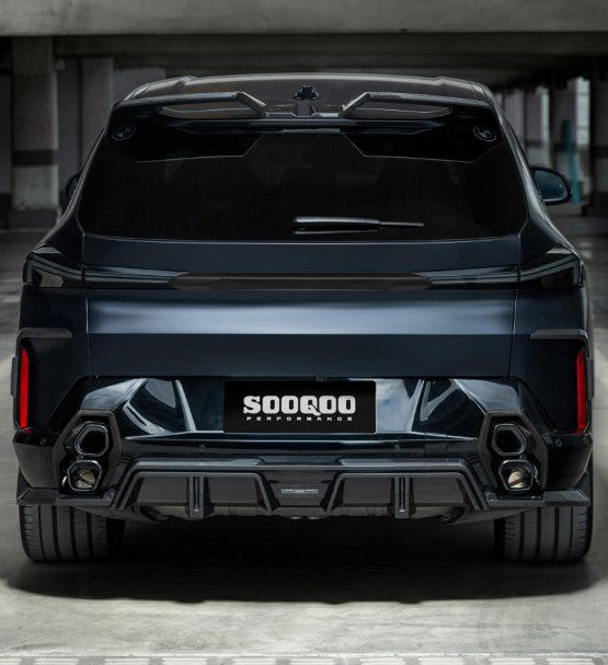 BMW XM G09 2023-ON with Aftermarket Parts - Rear Lip Spoiler Dry Pre-preg Carbon Fiber from SOOQOO USA