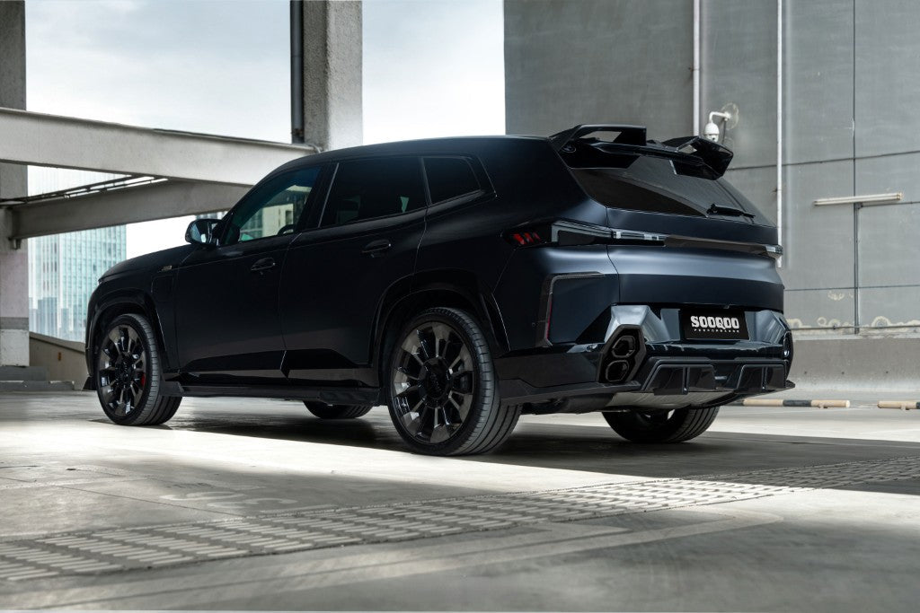 BMW XM G09 2023-ON with Aftermarket Parts - Rear Lip Spoiler Dry Pre-preg Carbon Fiber from SOOQOO USA
