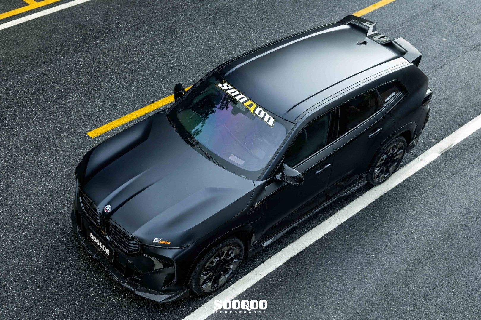 BMW XM G09 2023-ON with Aftermarket Parts - Rear Roof Spoiler Dry Pre-preg Carbon Fiber from SOOQOO USA