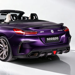 BMW Z4 G29 M40i / sDrive30i Pre-LCI & LCI 2019-ON with Aftermarket Parts - Rear Bumper Side Valances Inserts Dry Pre-preg Carbon Fiber from SOOQOO USA