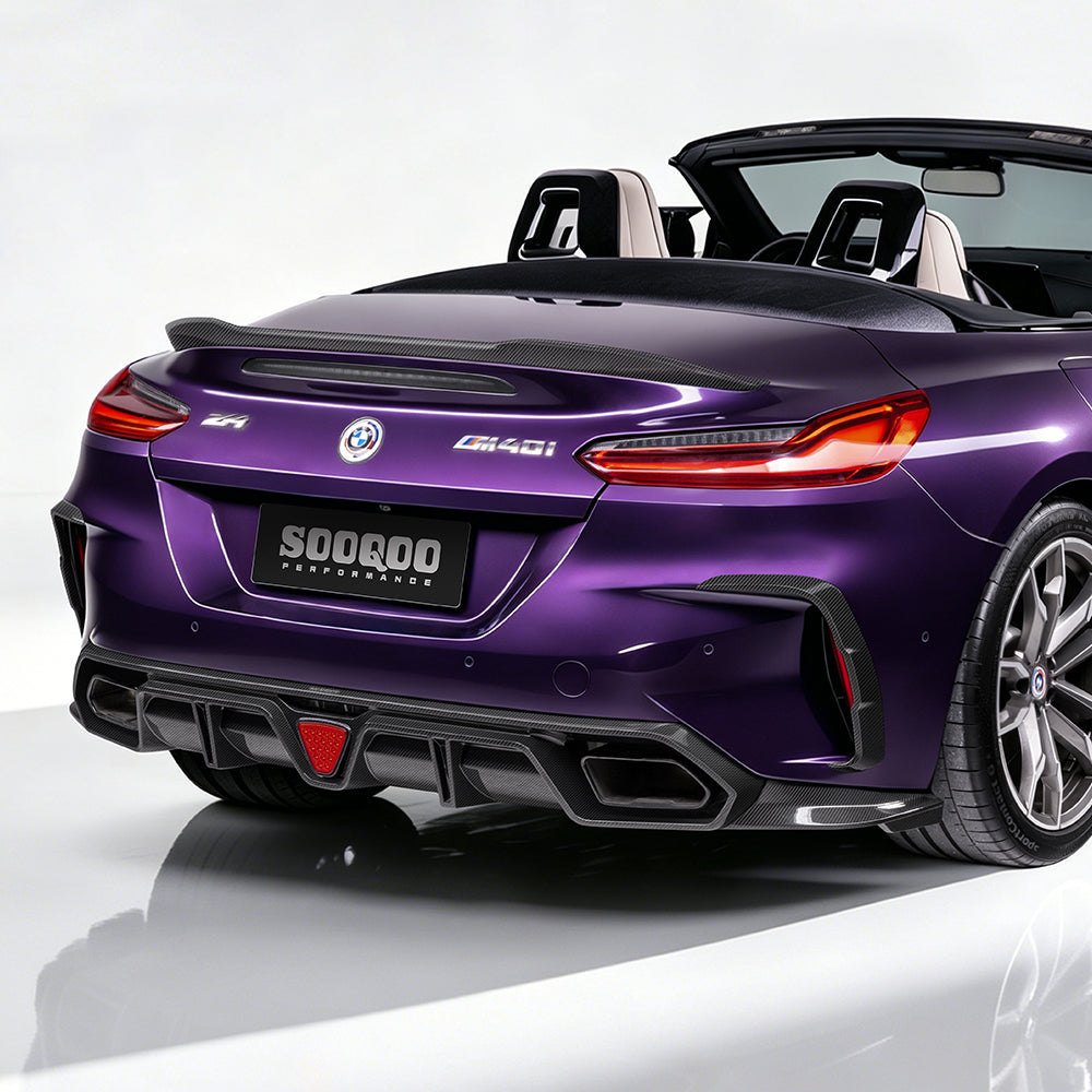 BMW Z4 G29 M40i Pre-LCI & LCI 2019-ON with Aftermarket Parts - Rear Diffuser Dry Pre-preg Carbon Fiber from SOOQOO USA
