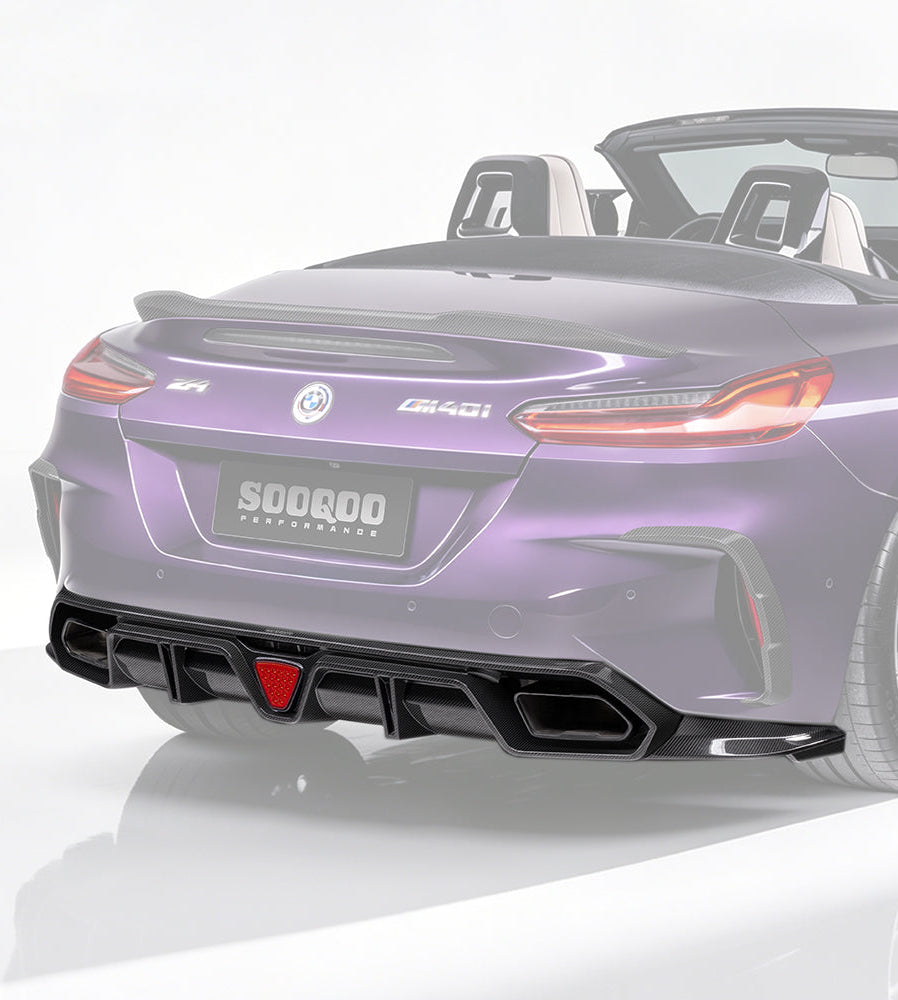 BMW Z4 G29 M40i Pre-LCI & LCI 2019-ON with Aftermarket Parts - Rear Diffuser Dry Pre-preg Carbon Fiber from SOOQOO USA