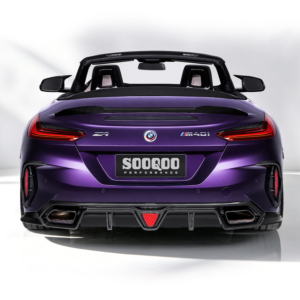 BMW Z4 G29 M40i Pre-LCI & LCI 2019-ON with Aftermarket Parts - Rear Diffuser Dry Pre-preg Carbon Fiber from SOOQOO USA