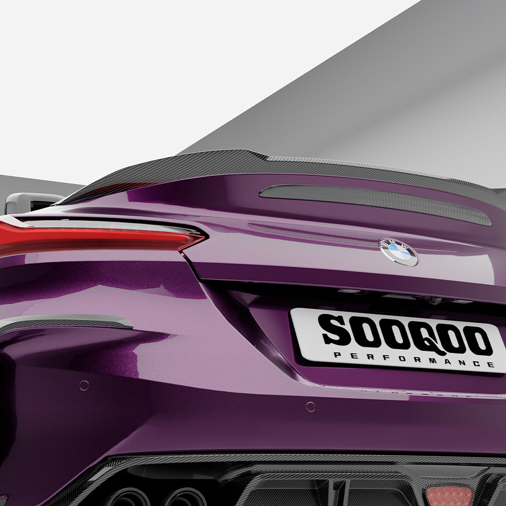 BMW Z4 G29 M40i / sDrive30i Pre-LCI & LCI 2019-ON with Aftermarket Parts - Rear Lip Spoiler Dry Pre-preg Carbon Fiber from SOOQOO USA
