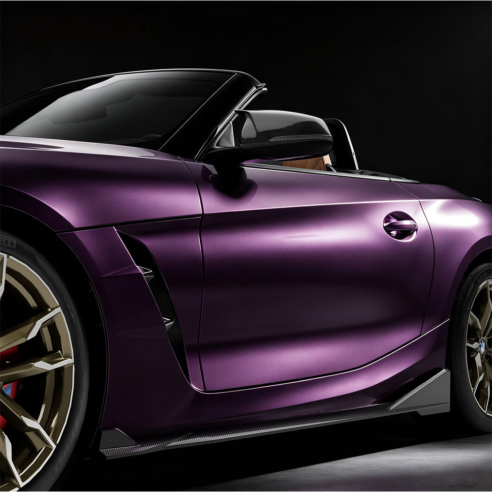 BMW Z4 G29 M40i / sDrive30i Pre-LCI & LCI 2019-ON with Aftermarket Parts - Side Skirts Dry Pre-preg Carbon Fiber from SOOQOO USA