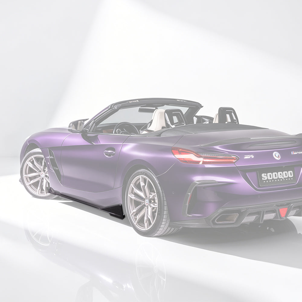 BMW Z4 G29 M40i / sDrive30i Pre-LCI & LCI 2019-ON with Aftermarket Parts - Side Skirts Dry Pre-preg Carbon Fiber from SOOQOO USA