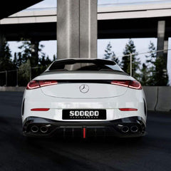 Mercedes Benz CLE-Class AMG CLE 53 / 450 / 300 C236 A236 2024-ON with Aftermarket Parts - With Light Rear Diffuser Dry Pre-preg Carbon Fiber from SOOQOO USA