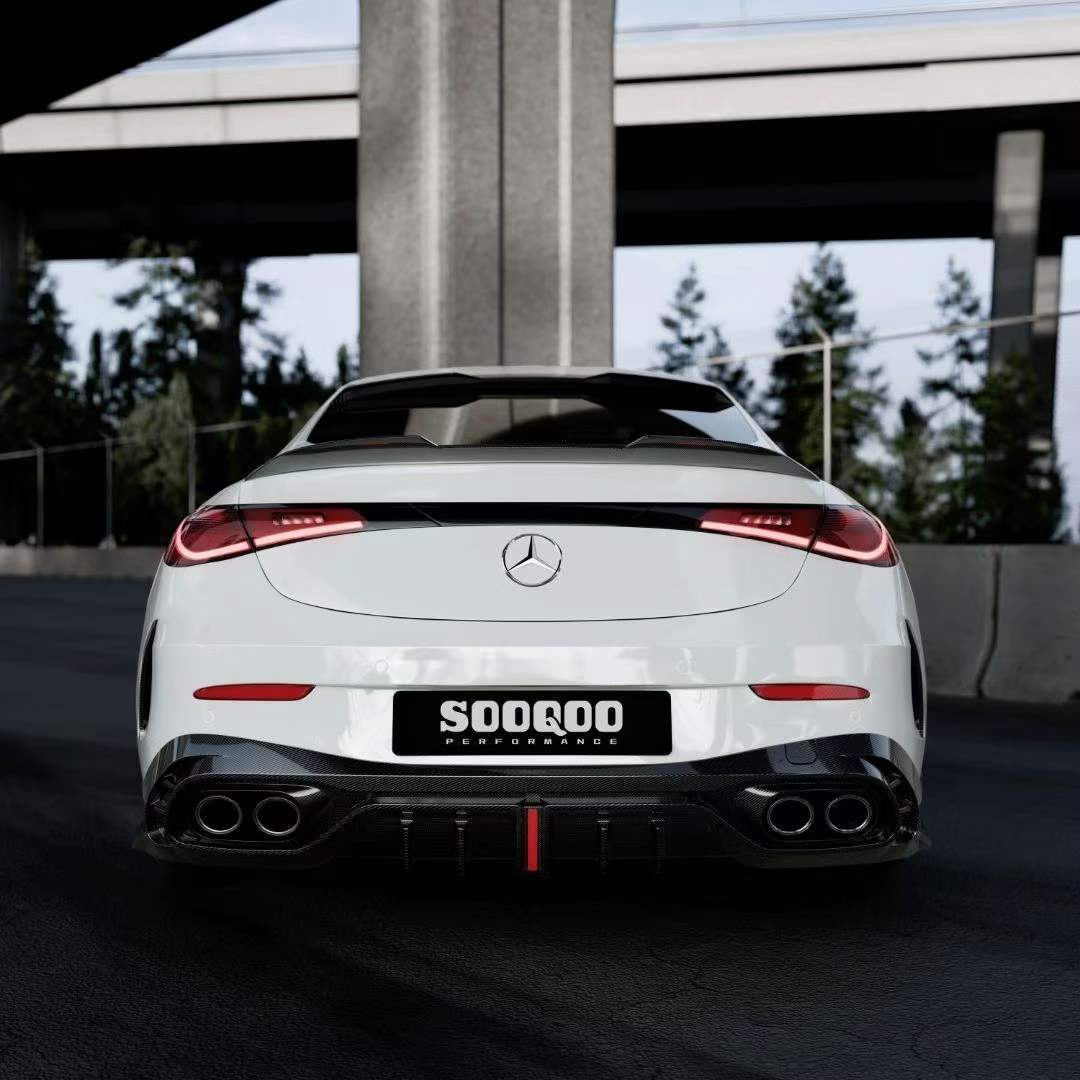 Mercedes Benz CLE-Class AMG CLE 53 / 450 / 300 C236 2024-ON with Aftermarket Parts - Rear Roof Spoiler Dry Pre-preg Carbon Fiber from SOOQOO USA