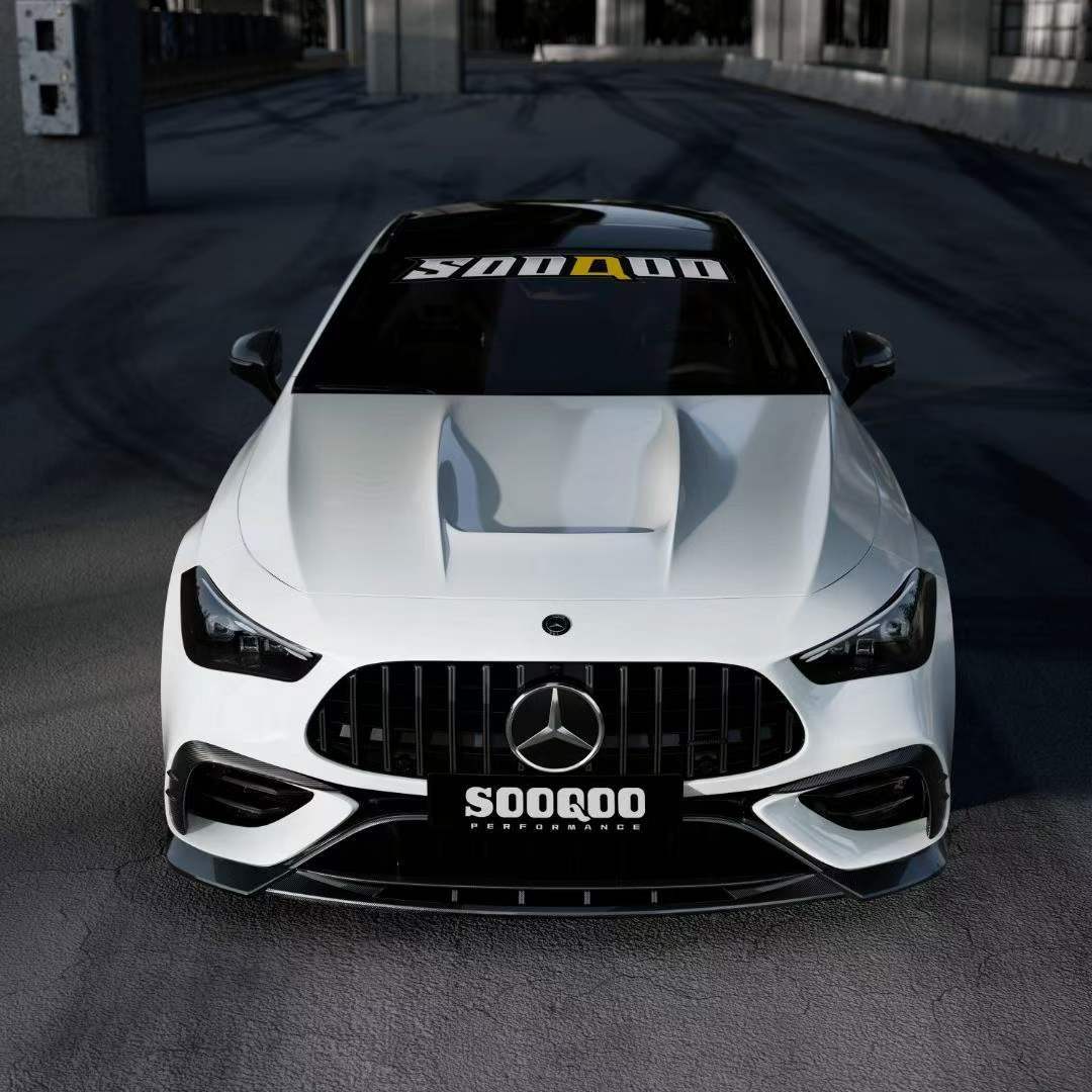 Mercedes Benz CLE-Class AMG CLE 53 C236 A236 2024-ON with Aftermarket Parts - Front Canards Dry Pre-preg Carbon Fiber from SOOQOO USA