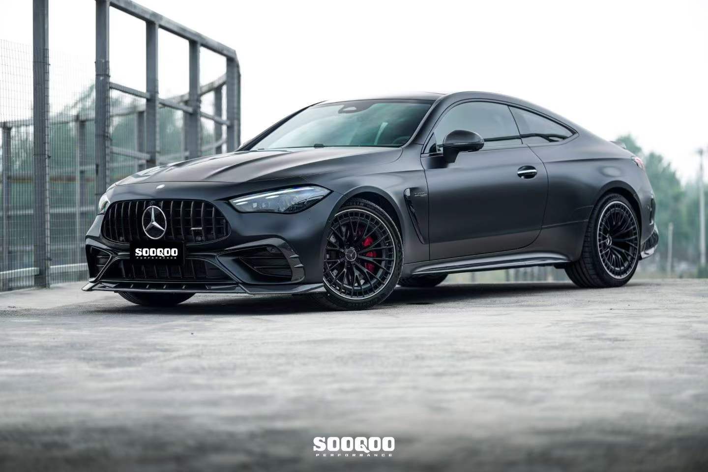 Mercedes Benz CLE-Class AMG CLE 53 C236 A236 2024-ON with Aftermarket Parts - Front Lip Dry Pre-preg Carbon Fiber from SOOQOO USA
