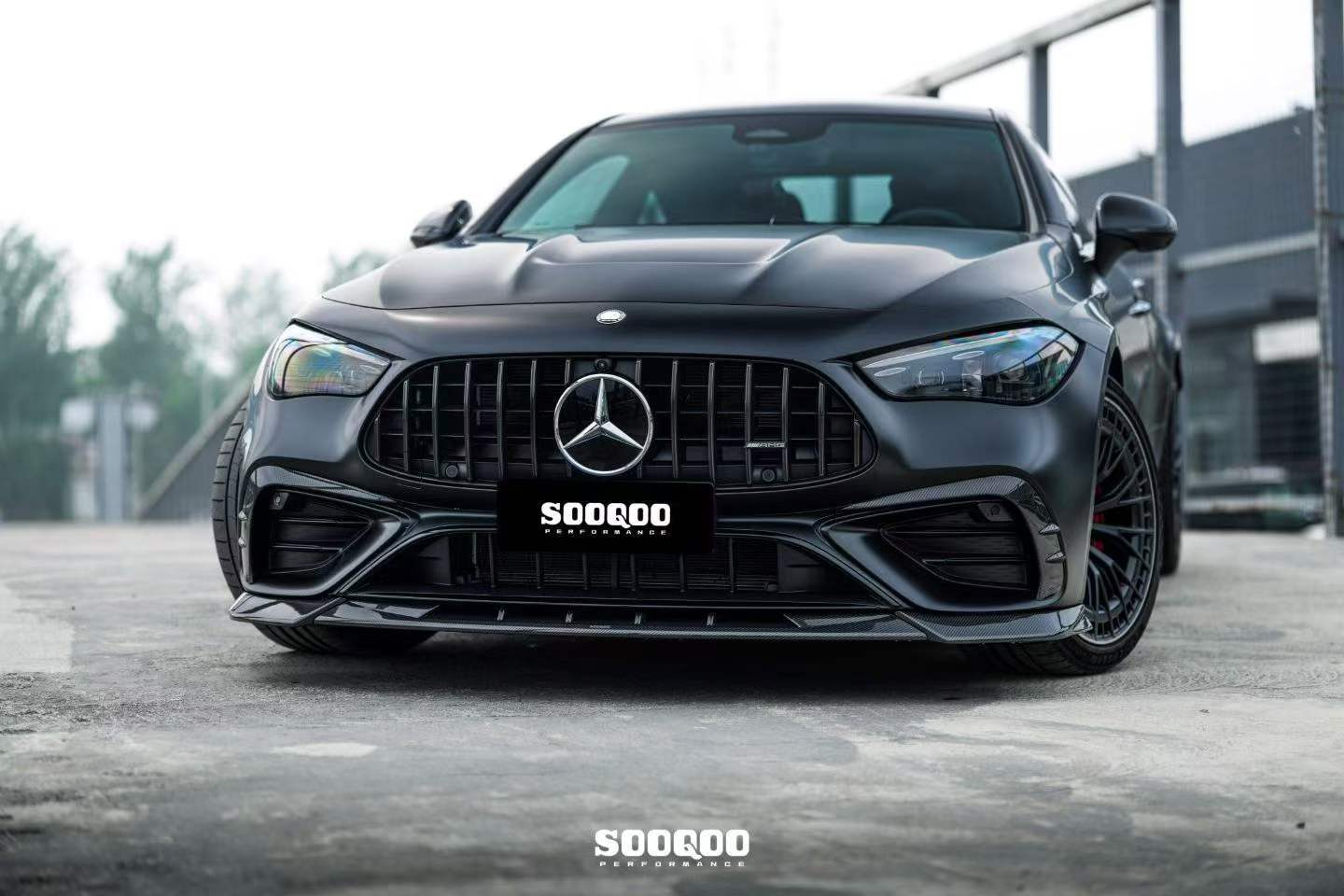 Mercedes Benz CLE-Class AMG CLE 53 C236 A236 2024-ON with Aftermarket Parts - Front Canards Dry Pre-preg Carbon Fiber from SOOQOO USA