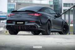 Mercedes Benz CLE-Class AMG CLE 53 / 450 / 300 C236 A236 2024-ON with Aftermarket Parts - With Light Rear Diffuser Dry Pre-preg Carbon Fiber from SOOQOO USA