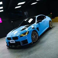 BMW M2CS M2 G87 2023-ON & 2 Series M240i 230i G42 2022-ON with Aftermarket Parts - V2 Partially Primed Hood Bonnet Dry Pre-preg Carbon Fiber from SOOQOO USA