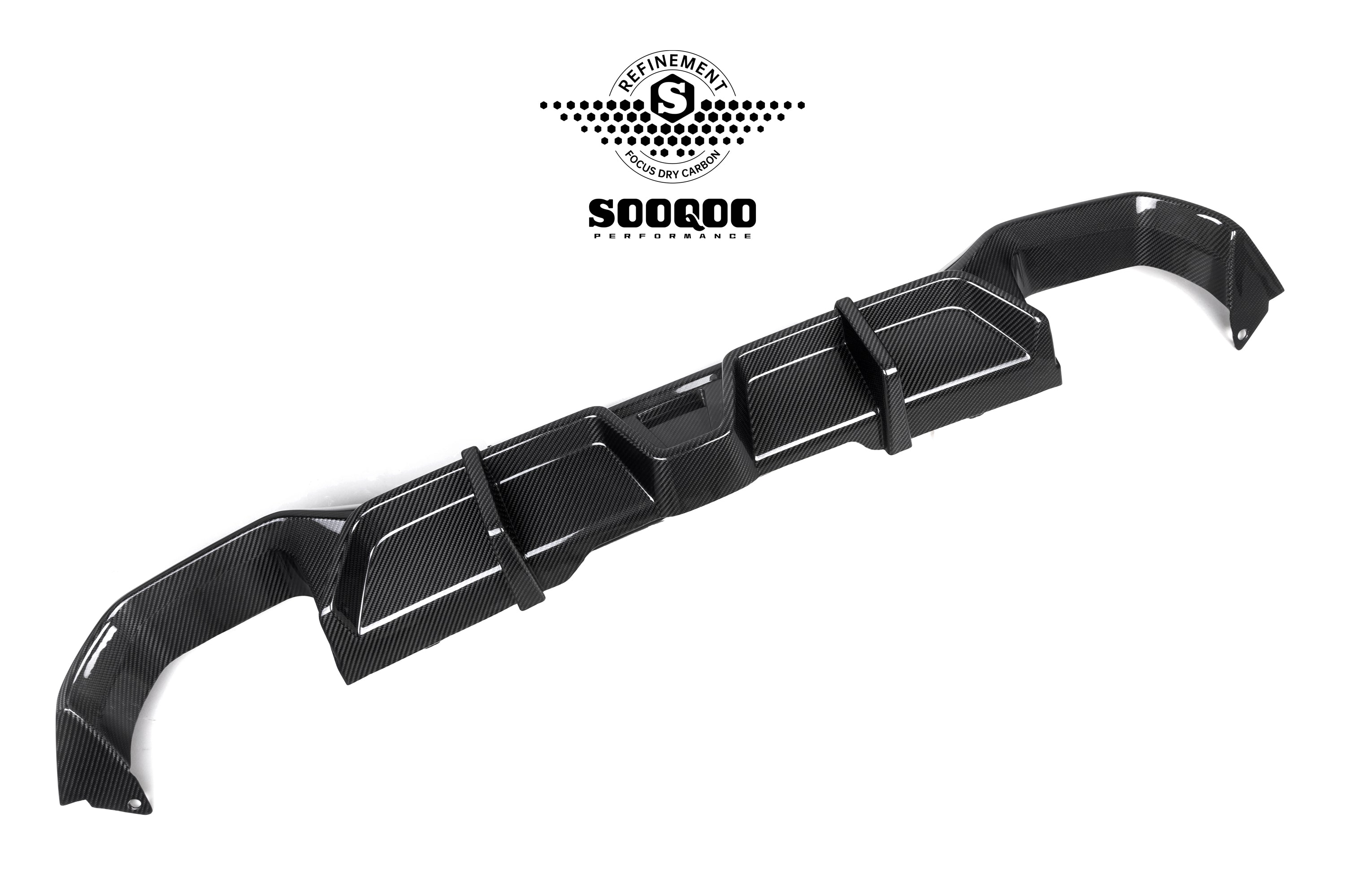 BMW X3 M40i s/xDrive 30i (with M-package bumper) G01 LCI 2022-ON & X4 M40 xDrive 30i (with M-package bumper) G02 LCI 2022-ON with Aftermarket Parts - Without Light Rear Diffuser Dry Pre-preg Carbon Fiber?from SOOQOO USA
