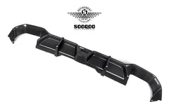 BMW X3 M40i s/xDrive 30i (with M-package bumper) G01 LCI 2022-ON & X4 M40 xDrive 30i (with M-package bumper) G02 LCI 2022-ON with Aftermarket Parts - Without Light Rear Diffuser Dry Pre-preg Carbon Fiber?from SOOQOO USA
