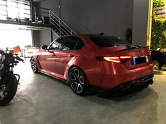 Alfa Romeo Giulia Quadrifoglio Sport Veloce Ti Sprint RWD AWD Lusso Base 2017-ON with Aftermarket Parts - Rear Wheel Arches Carbon Fiber/FRP from SPECTER PLUS