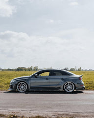 Audi RS3 S3 A3 8V/8V.5 2014 2015 2016 2017 2018 2019 2020 with Aftermarket Parts - Widebody Rear Quarter Panel Flares Carbon Fiber / FRP from SPECTER PLUS