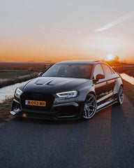 Audi RS3 8V.5 2018 2019 2020 with Aftermarket Parts - Hood Carbon Fiber / FRP from SPECTER PLUS
