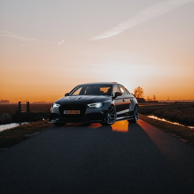 Audi RS3 8V.5 2018 2019 2020 with Aftermarket Parts - Hood Carbon Fiber / FRP from SPECTER PLUS