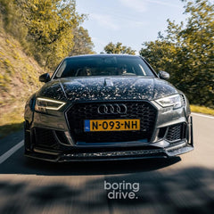 Audi RS3 8V.5 2018 2019 2020 with Aftermarket Parts - V1 Front Lip Carbon Fiber / FRP from SPECTER PLUS