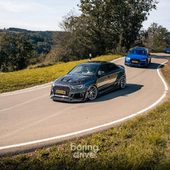 Audi RS3 8V.5 2018 2019 2020 with Aftermarket Parts - Side Skirts & Side Skirts Extentions Carbon Fiber / FRP from SPECTER PLUS