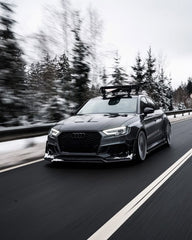 Audi RS3 8V.5 2018 2019 2020 with Aftermarket Parts - V1 Front Lip Carbon Fiber / FRP from SPECTER PLUS