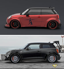 MINI Cooper JCW (John Cooper Works) Base S F56 LCI 2022-ON  with Aftermarket Parts - Upper Side Skirts & Side Skirts Extentions Carbon Fiber / FRP from SPECTER PLUS