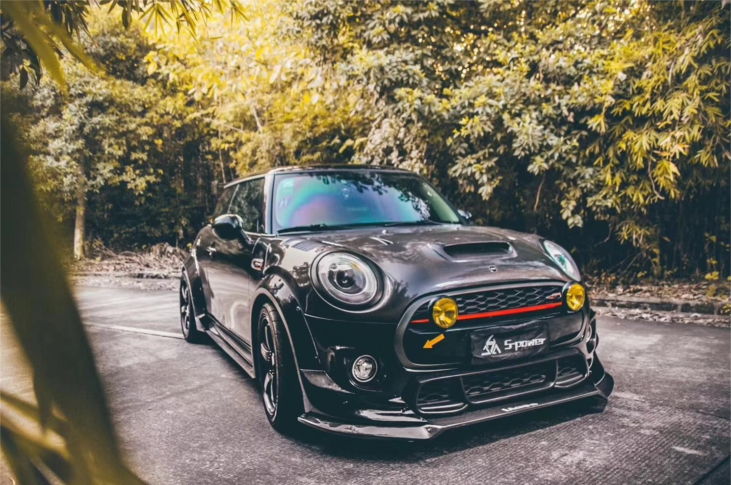 MINI Cooper JCW (John Cooper Works) Base S F56 LCI 2022-ON  with Aftermarket Parts - Front Canards Carbon Fiber / FRP from SPECTER PLUS