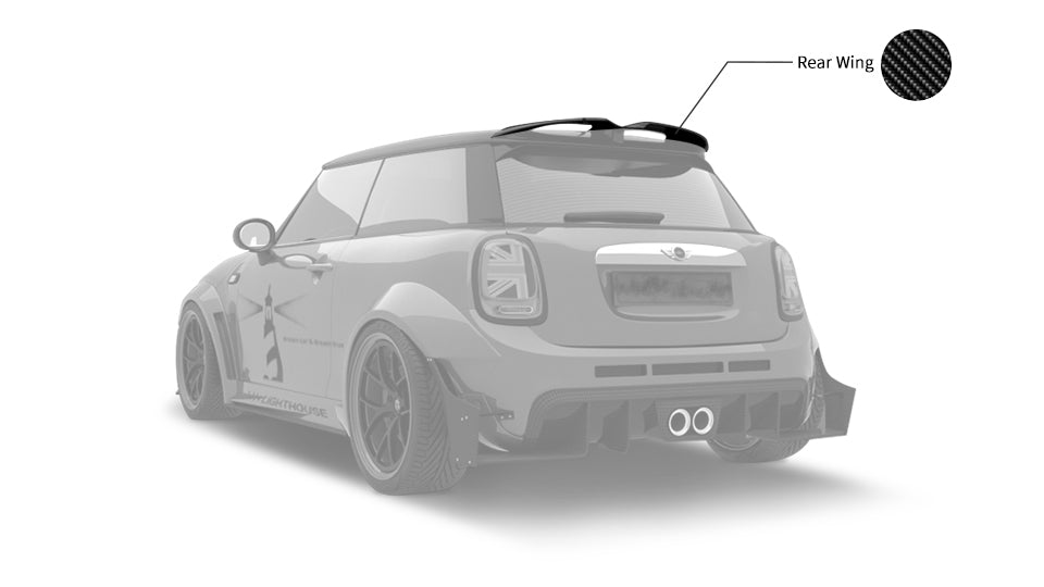 MINI Cooper JCW (John Cooper Works) GP F56 LCI 2022-ON with Aftermarket Parts - GP Style Rear Wing Carbon Fiber / FRP from SPECTER PLUS