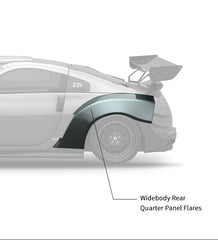 Nissan 350Z Nismo Performance Anniversary Grand Touring Base Fairlady Z Z33 2003 2004 2005 2006 2007 2008 2009 with Aftermarket Parts - Widebody Rear Quarter Panel Flares FRP / Carbon Fiber from SPECTER PLUS