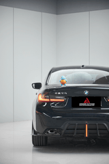 BMW 3 Series 330i (With M-Package Bumper, does not fit base model) M340i G20 G21 LCI 2023 2024 with Aftermarket Parts - Plustic Style Rear Diffuser & Canards ABS from ArmorExtend
