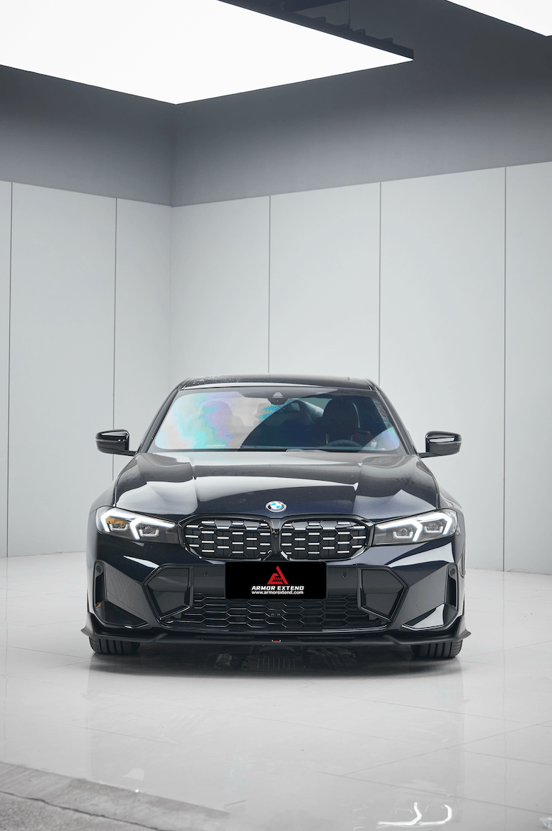 BMW 3 Series 330i (With M-Package Bumper, does not fit base model) M340i LCI G20 G21 2023 2024 with Aftermarket Parts - Plustic Style Front Lip ABS from?ArmorExtend