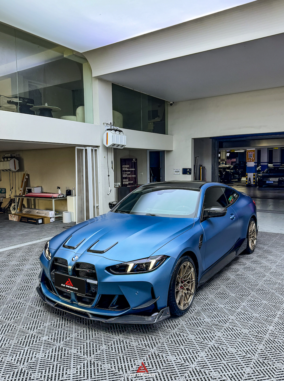 BMW M3 G80 G81 2021 2022 2023 2024 & M4 G82 G83 2021 2022 2023 2024 with Aftermarket Parts - AE Style Side Skirts Carbon Fiber from ArmorExtend