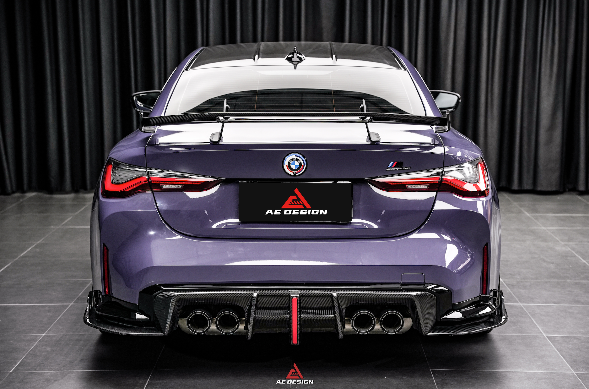 BMW M3 G80 G81 2021 2022 2023 2024 & M4 G82 G83 2021 2022 2023 2024 with Aftermarket Parts - AE V2 Style?Rear Diffuser & Canards Carbon Fiber from ArmorExtend
