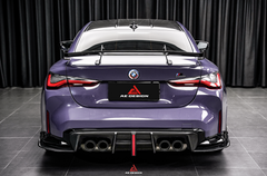 BMW M3 G80 G81 2021 2022 2023 2024 & M4 G82 G83 2021 2022 2023 2024 with Aftermarket Parts - AE V2 Style?Rear Diffuser & Canards Carbon Fiber from ArmorExtend