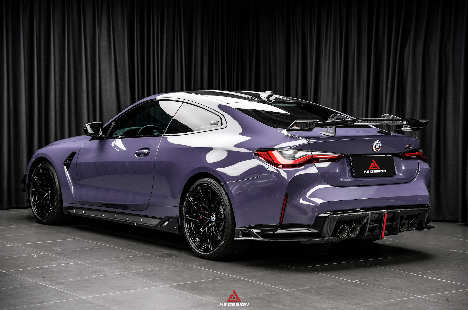 BMW M3 G80 G81 2021 2022 2023 2024 & M4 G82 G83 2021 2022 2023 2024 with Aftermarket Parts - AE V2 Style?Rear Diffuser & Canards Carbon Fiber from ArmorExtend