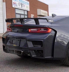 Chevrolet Camaro 6th Gen ZL1 Z/28 2SS 1SS 3LT 2LT 1LT 2LS 1LS 2015 2016 2017 2018 2019 2020 2021 2022 2023 2024 with Aftermarket Parts - Rear Bumper Carbon Fiber/FRP from SPECTER PLUS