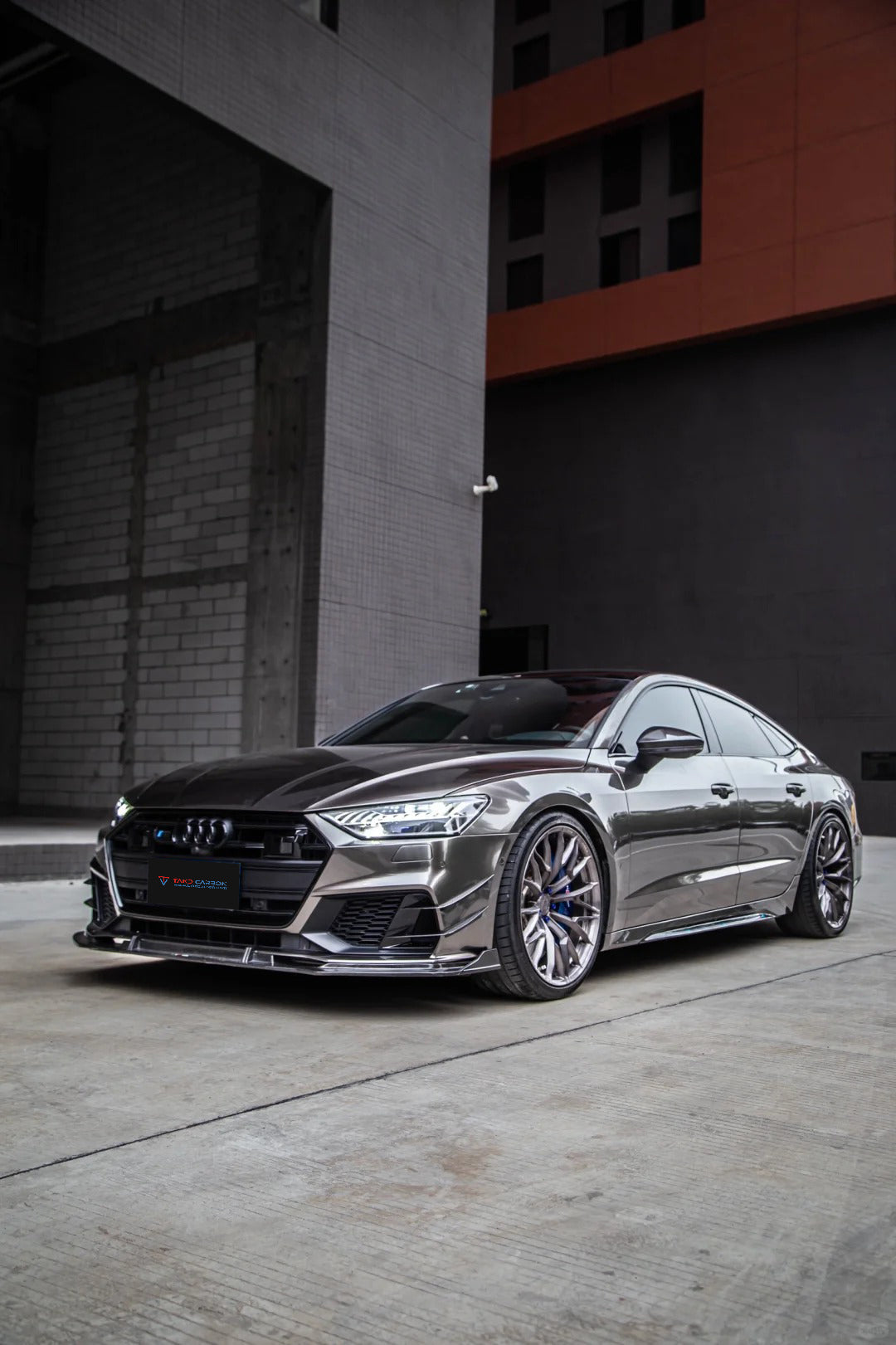 TAKD Carbon Audi A7 S-Line & S7 C8 2019-ON Front Lip Rear Diffuser Bumper Canards Carbon Fiber