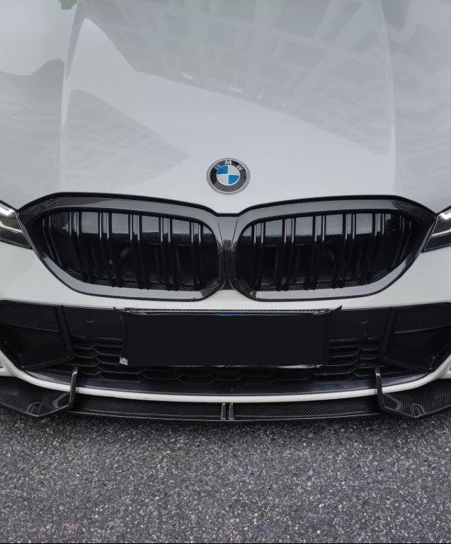 BMW 3 Series 330i M340i LCI G20 G21 2023-ON with Aftermarket Parts - Grill Pre-preg Carbon Fiber from TAKD Carbon
